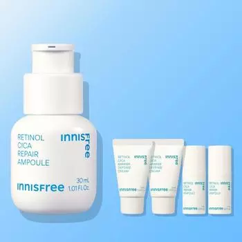 [набор из 2 предметов в подарок] Innisfree Retinol Cica Trace Ampoule 30 мл, 1 шт., корейская косметика