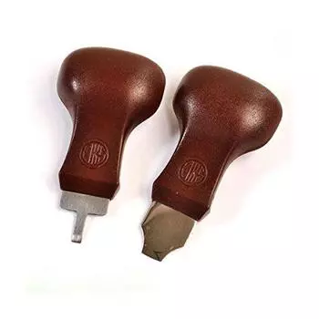 Набор из 2 шт. MKS Super Kojiake с широким наконечником (тип 49310) и тонким (тип 49320) коричневыми ручками из бакелита [Meikosha] [9 мм] [4 мм]
