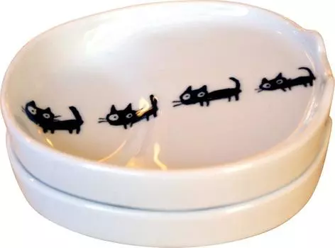 Набор из 2 тарелок Toyo Ceramics Arita Ware Healthy с низким содержанием соли Kitten ID-42-1-1