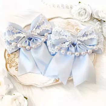 Набор из 2 заколок для волос Lolita Yume Kawaii Gothic Lolita, заколка для волос, аксессуар для волос Saxophone Light Blue vol.5 [Товар] светло-синий