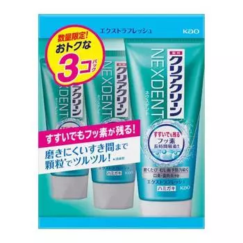Набор из 3 бутылок Clear Clean Next Dent Extra Fresh (120 г х 3 бутылки)