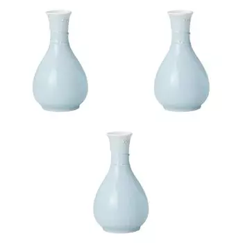 Набор из 3 бутылок для сакэ Water Celadon Whirlpool One Chin Tama Two Go x см Setomonohonpo [8,2 14,3 (250 куб.см)]