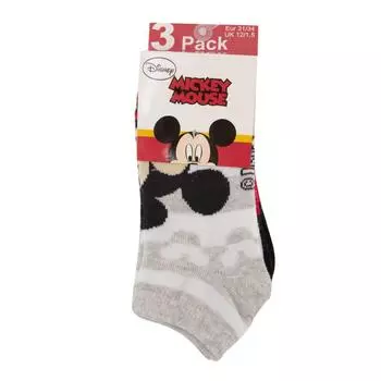 Набор из 3 детских носков DISNEY с Микки Маусом 31/34 серый