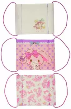 Набор из 3-х детских марлевых масок Sanrio Bonbon Ribon