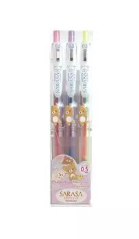 Набор из 3 клипс Rilakkuma Sarasa цвета мрамора PR05301