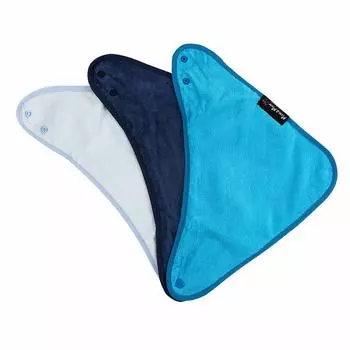 Набор из 3 нагрудников Mum 2 Mum Bandana бирюзового цвета, 3 шт., 3 шт., синего, темно-синего цвета, (х 1)