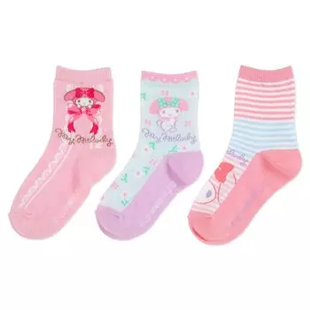 Набор из 3 пар детских носков Sanrio My Melody (Цветы) 13-15см 283410