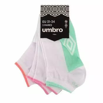 Набор из 3 пар детских носков uni oeko-tex UMBRO 31/34 белый