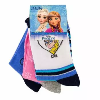 Набор из 3 пар хлопковых носков с принтом Frozen Child DISNEY 31/34 синий