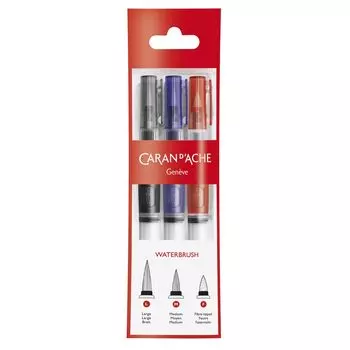 Набор из 3 ручек-кистей для воды Caran Pump type d Ache 0115-303 красный