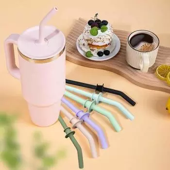 Набор из 3 сменных трубочек для термоса Hydro Flask с длинной щеткой для чистки, не содержащая бисфенол-А пищевая трубочка для термоса Hydro Flask Travel Mug фиолетовый