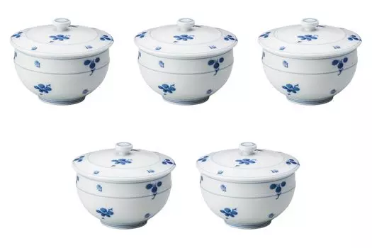 Набор из 5 чашек Kobai с крышками Sencha с крышками Arita ware Setomonohonpo [9,57,5 см (160 куб.см)] (Арита посуда)