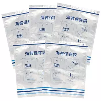 Набор из 5 Nori Storage Aluminum Zipper Storage Moisture Crisp Все типы всех размеров сумки, сумки, сумки, сумки, герметичные, защита, ощущение, Nori,