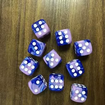 Набор из 5 предметов, двухцветные игральные кости, настольная игра-головоломка, аксессуар, 6-гранные игральные кости, забавная игра 16 мм, отлично подходит для детей