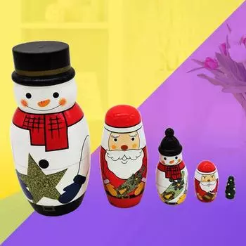 Набор из 5 предметов, милый мультяшный персонаж, сложенная кукла, серия игрушек, украшение для рабочего стола, рождественское украшение для стола