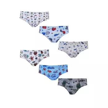 Набор из 6 цветных трусов с цветным принтом для мальчиков Tutku Underwear