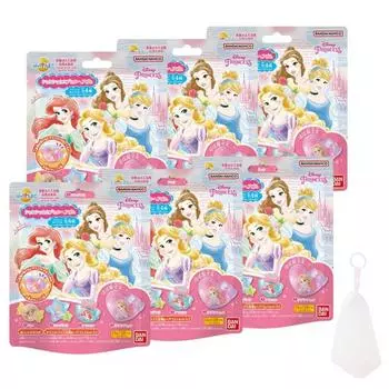 [Набор из 6 штук] Бомба для ванны Bandai Disney Princess Bath Ball Shakashaka Capsule Hair Band с бонусом
