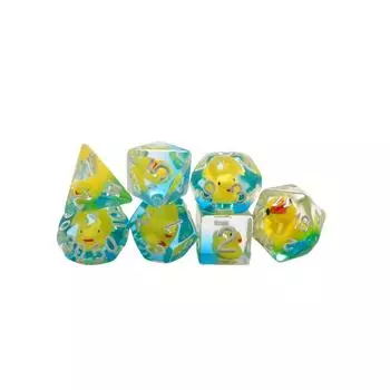 Набор из 7 игральных костей Yellow Duck для настольной игры, многогранные игральные кости для ролевых игр, рождественский подарок
