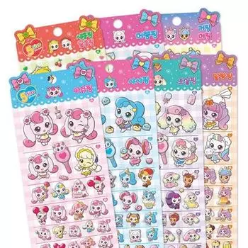 Набор из 7 наклеек Dotty Dog Catch Tiniping, популярный персонаж в Корее