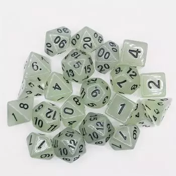 Набор из 7 светящихся игральных костей, идеальный для настольных игр и вечеринок — аксессуары, которые обязательно нужно иметь