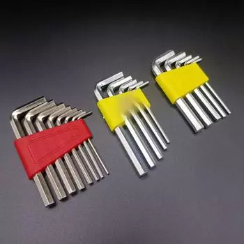 Набор из 8 и 5 закаленных никелированных шестигранных ключей Five-piece set