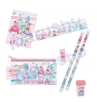 Набор канцелярских принадлежностей Marusho Wandaful Precure с чехлом