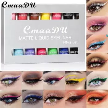 Набор карандашей для подводки глаз CmaaDu, 14 цветов 1pcs