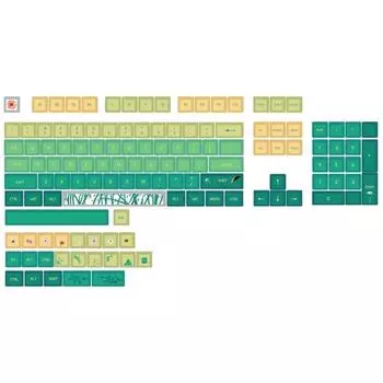 Набор клавиш PBT на 128 клавиш для механических клавиатур Материал PBT Утолщенная стенка Профиль DA Покрытие против жира