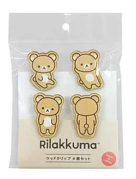 Набор клипс Рилаккума из 4 штук Rilakkuma RK891R