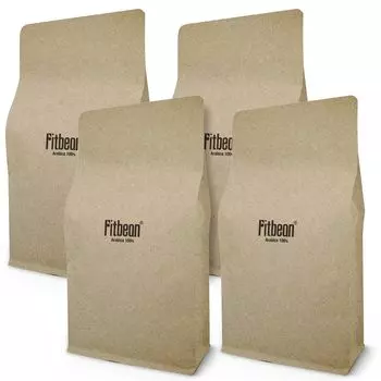 Набор кофейных зерен Fitbean x 4 Цельная классическая смесь 120 чашек Обжаренные зерна арабики Под контролем KOUNOU COFFEE Кофейные зерна Эспрессо Капучино Кофе Латте