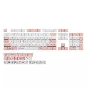 Набор колпачков для клавиш 138 клавиш XDA Profile PBT Dye Sublimation для механической игровой клавиатуры - MX hes Keypad