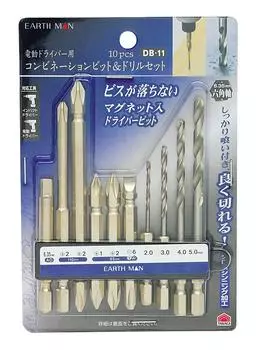 Набор комбинированных сверл Takagi EARTH MAN 10 шт. и DB-11