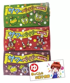 Набор конфет Yaokin Sour Paper Candy, типы x 36 пакетиков, типы x 36 пакетиков (по 3 штуки) ((по 3 штуки) Яблоко, Кола, Виноград)
