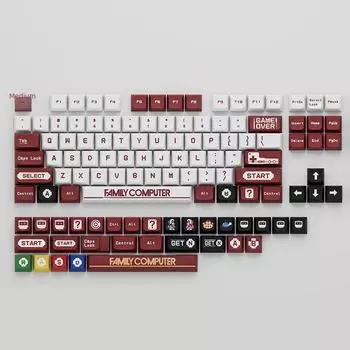 Набор красных и белых сублимационных клавиш XDA Height - материал PBT для универсальных механических клавиатур MDA Height, Blue Flame, 139 keys синий