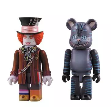 НАБОР KUBRICK MAD HATTER CHESHIRE CAT, окрашенная фигурка и BE@RBRICK ABS&PVC