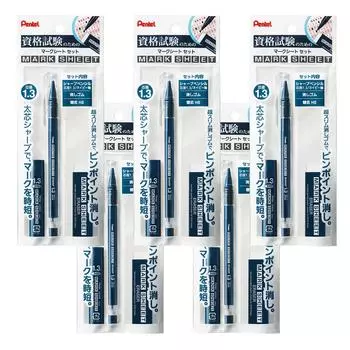 Набор механических карандашей Pentel Mark Sheet, темно-синий, 5 шт. XAM113ST-C