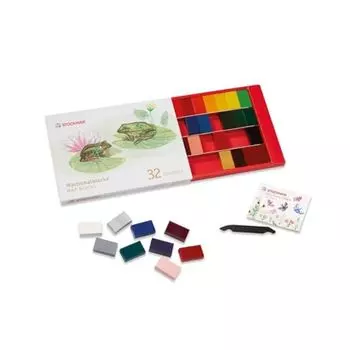 Набор мелков Stockmar Beeswax Block Crayon Set — небьющиеся и нетоксичные мелки для детей и художников (32 шт.)