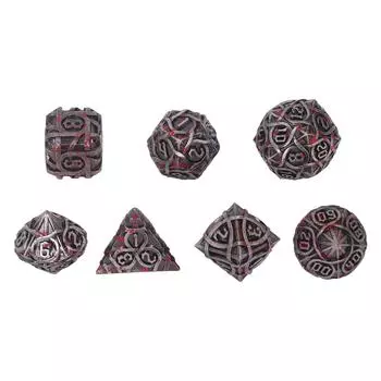 Набор металлических игральных костей Blood Stains Heavy Duty Keep Balance Набор многогранных игральных костей из цинкового сплава для настольных игр