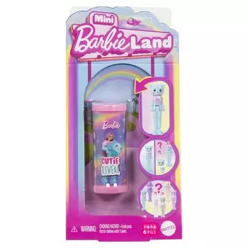 Набор милых сюрпризов Barbie Mini Barbie Land 2025 года для микрокукол в возрасте от 6 лет и старше, розовый! Кукла/Дом 986A-JCR15