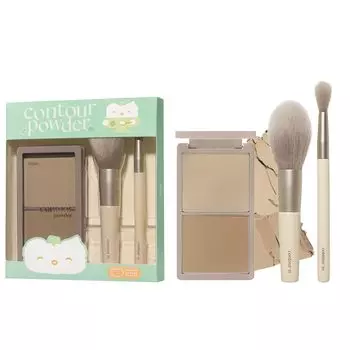 Набор мини-кистей для контурной пудры ETUDE Contour Powder Brush Set Warm Shading Nose Shadow Face Shadow Natural Finish Brush Included Gift Present 1 Piece [Etude Official] (х 1)