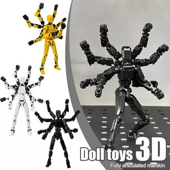 Набор мобильных кукол, 3D-печатная мобильная кукла-робот Титан, подвижная мобильная кукла, подходит для коллекционеров, украшение рабочего стола One Size чёрный