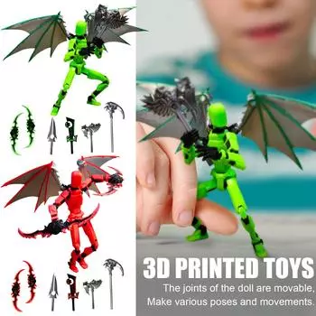 Набор мобильных кукол, 3D-печатная мобильная кукла-робот Титан, подвижная мобильная кукла, подходит для коллекционеров, украшение рабочего стола One Size зелёный