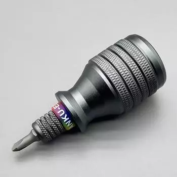 Набор отверток S2 Small Steel Cannon S2, 1 шт. - титановая ладонь, универсальный для повседневного использования, алюминий, черный цвет, полированная/матовая поверхность 1