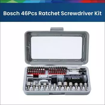 Набор отверток с храповым механизмом Bosch, 46 шт., 46 в 1, небольшой набор ударных отверток с инструментами для ремонта корпуса