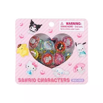 Набор печатей Sanrio, прозрачные и пухлые 3D-персонажи Sanrio, 2 x 2 x 0,3 см, персонаж 344851