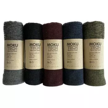 Набор полотенец для лица MOKU TECH Towel из 5 шт. Оригинальный выбор Желтые полотенца Imabari [Contex] H.Tech Серый, Черный, Красный, Синий, 32100 см