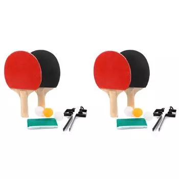 Набор ракеток для пинг-понга с сеткой для настольного тенниса и стойками Набор ракеток для настольного тенниса
