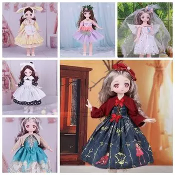Набор с одеждой 1/6 Bjd кукла розовые глаза 3D имитация шарнирная кукла 30 см кукла с одеждой игрушки для девочек