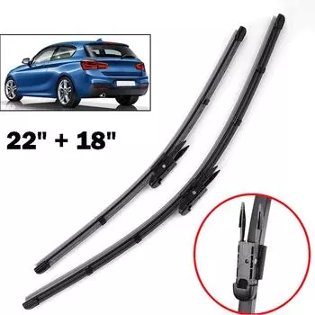 Набор щеток переднего стеклоочистителя Xukey для BMW 114i 116i 118i 120i 125i 218i 220i 228i 230i 218d 220d 225d F20 F21 F22 F23 22 +18 чёрный