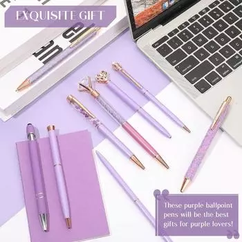 Набор шариковых ручек Write Smooth Crystal Pretty Fancy Pen с блестящим дизайном для ведения дневника A